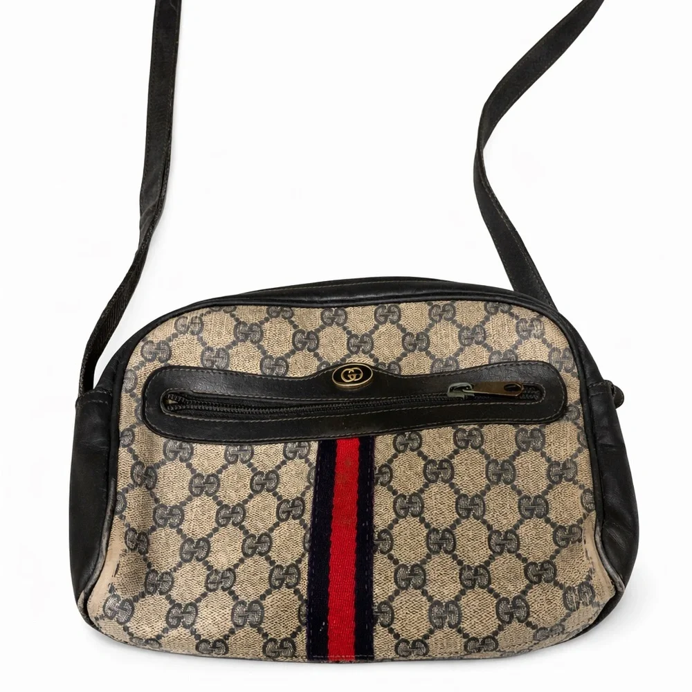 Vintage Gucci Women’s Multi Shoulder Bag GG Monogram Web Stripe
